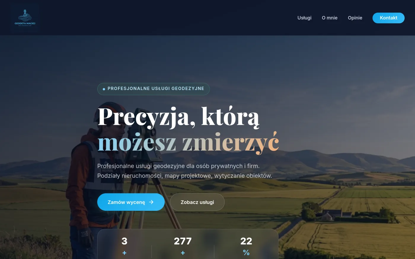 Geodeta Maciej Mockup